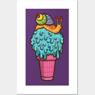 Crazy Snail Cone Posters and Art